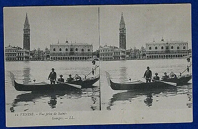 VENEZIA Vue prise de S. George  Stereoscopica no viagg anni 10 f/p #19061