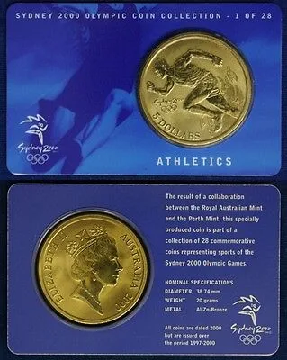 AUSTRALIA 5 DOLLARI 2000 SYDNEY OLYMPIC GAMES COIN COLLECTION  ATHLETICS #T2