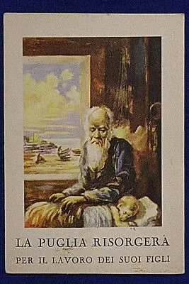 ILLUSTRATA ACLI LA PUGLIA RISORGERA’ VIAGGIATA FG ANNI 40 #15500