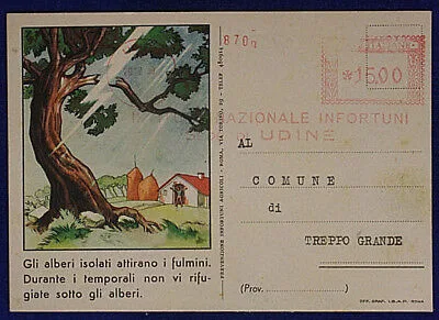 ILLUSTRATA ISTITUTO NAZIONALE INFORTUNI VIAGGIATA FG ANNI 50 #15510