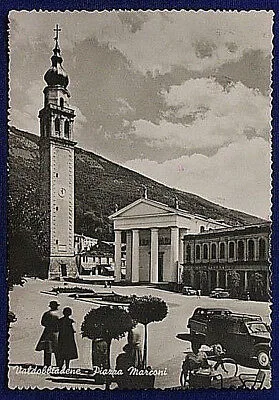 VALDOBBIADENE PIAZZA MARCONI VIAGGIATA FG ANNI 50 #15575