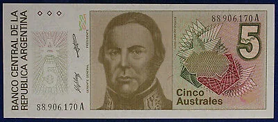 ARGENTINA 5 Australes 1985 FDS Pick#324a #B1127
