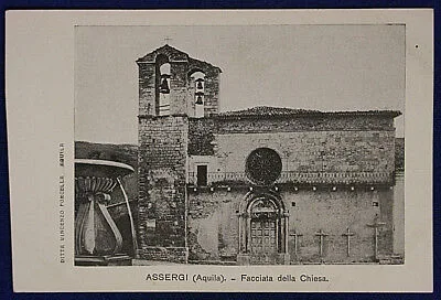 ASSERGI AQUILA FACCIATA DELLA CHIESA NON VIAGGIATA fp ANNI 10/20 #15687