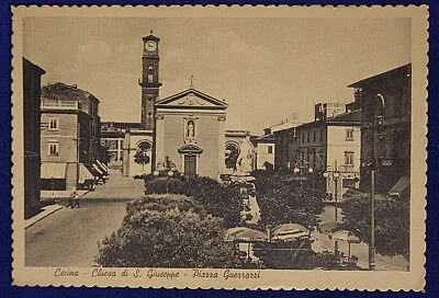 CECINA CHIESA DI SAN GIUSEPPE PIAZZA GUERRAZZI VIAGGIATA FG ANNI 50 #15946