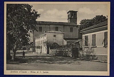 GRADISCA D’ISONZO CHIESA DI SANTO SPIRITO NON VIAGGIATA FG ANNI 40 #16017