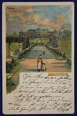 ILLUSTRATA BELVEDERE VIENNA VIAGGIATA fp FINE 800 #16148