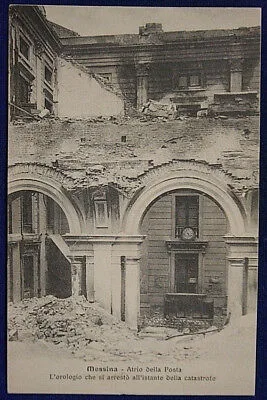 MESSINA ATRIO DELLA POSTA NON VIAGGIATA fp ANNI 10/20 #16095