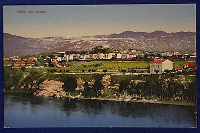 GORIZIA FIUME ISONZO NON VIAGGIATA fp ANNI 10 #16194