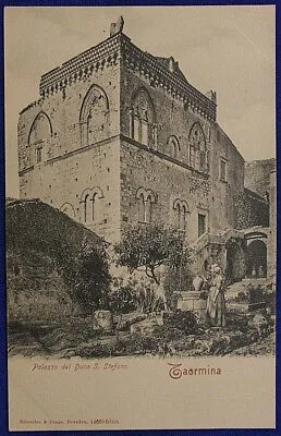 Taormina Palazzo del Duca S. Stefano Non Viaggiata Anni 10 fp #15921