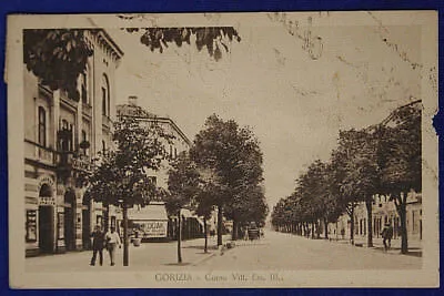 GORIZIA CORSO VITTORIO EMANUELE III  ANIMATA VIAGGIATA fp ANNI 30 #16398