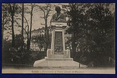 GORIZIA MONUMENTO A PIETRO ZORUTTI IN GIARDINO VIAGGIATA fp ANNI 20 #16397