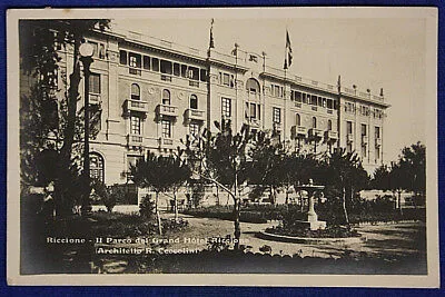 RICCIONE IL PARCO DEL GRAND HOTEL RICCIONE VIAGGIATA fp ANNI 30 #16419