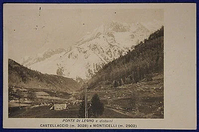 CASTELLACCIO E MONTICELLI PONTE DI LEGNO VIAGGIATA fp ANNI 20 #16470