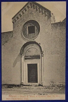 TRANI CHIESA DI S. MARIA DI COLONNA NON VIAGGIATA fp ANNI 10/20 #16462