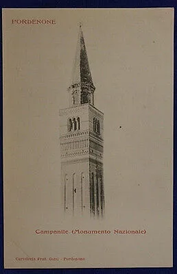 Pordenone Campanile Non Viaggiata Anni 10 fp #16554