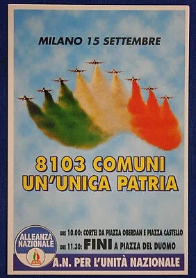 PUBBLICITARIA AN ALLEANZA NAZIONALE NON VIAGGIATA FG ANNI 90 #16708