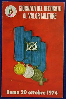 GIORNATA DEL DECORATO AL VALOR MILITARE MSI ROMA NON VIAG  FG ANNI 70 #16989