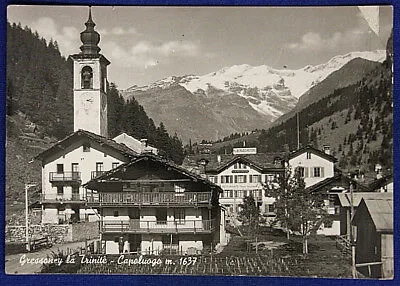 GRESSONEY LA TRINITE’ CAPOLUOGO 1637 m NON VIAGGIATA FG ANNI 40/50 #17071