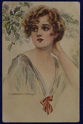 CORBELLA T.  ILLUSTRATA DONNINA VIAGGIATA fp ANNI 20 #17168