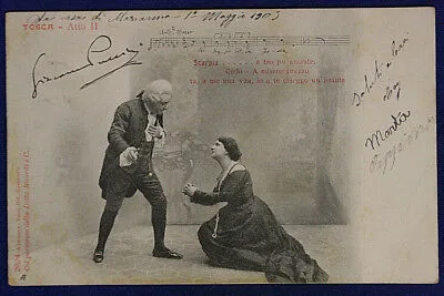 TEATRO TOSCA ATTO II  VIAGGIATA fp  “900 #17258