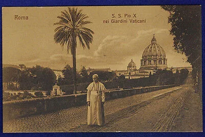 PIO X° GIARDINI VATICANO NON VIAGGIATA fp ANNI 10 #17465