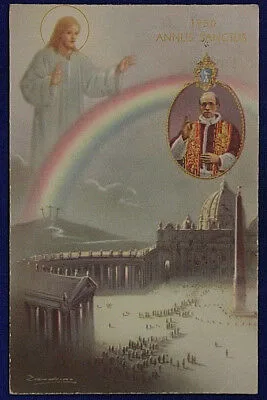 ZANDRINO ADELINA ILLUSTRATA PIO XII ANNO SANTO 1950 VIAGGIATA fp #17458