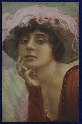 ILLUSTRATA ATTRICE MARIA MELATO NON VIAGGIATA fp ANNI 20/30 #17635
