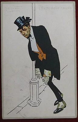 CODOGNATO Umoristica  Effetto della causa viaggata 1923 f/p #1185