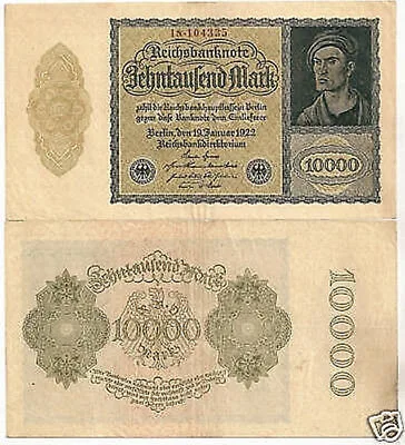 GERMANIA 10000 Marchi 1922 Q.SPL Pick#72 #B1272