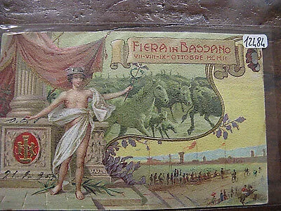 illustrata FIERA IN BASSANO  Ottobre 1902 viaggiata 1905 #12484