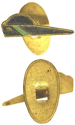 Distintivo goliardico a forma di feluca per cappello universitario smalto nero e verde #MDS98