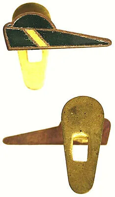 Distintivo goliardico a forma di feluca per cappello universitario smalto verde e bianco #MDS111