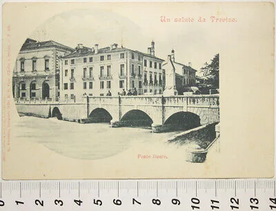 UN SALUTO DA TREVISO Ponte Dante viaggiata anni 10 #21559