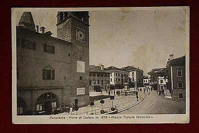 PIEVE DI CADORE Panorama Piazza Veccellio, viaggiata  anni 20 #14352