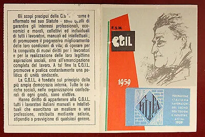 Tessera CGIL 1959 Mantova #T306