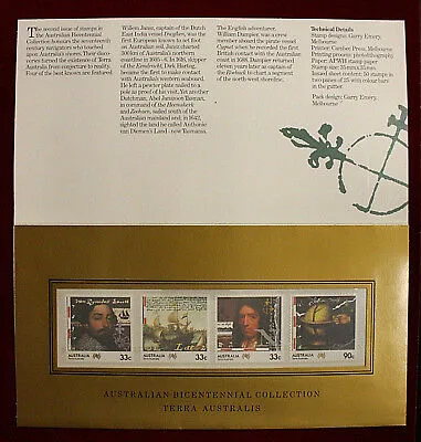 Francobolli AUSTRALIA 1988 terra d’Australia bicentenario 4 valori nuovi  #SP578