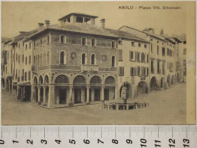 ASOLO PIAZZA VITTORIO EMANUELE VIAGGIATA 1926 #13814
