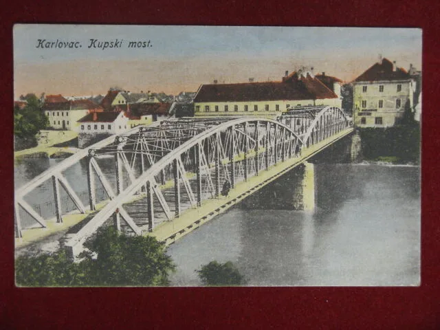 KARLOVAC Croazia Veduta viaggiata anni 20 #11231