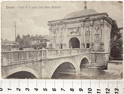 TREVISO PORTA SAN TOMMASO ORA MAZZINI ANIMATA VIAGGIATA 1912 #13582