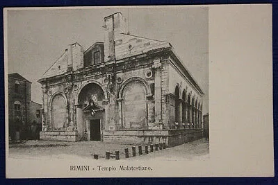 RIMINI TEMPIO MALATESTIANO NON VIAGGIATA fp ANNI 20/30 #16162