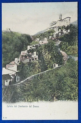 SALUTO DAL SANTUARIO DEL SASSO Panorama no viaggiata “900 f/p #5260