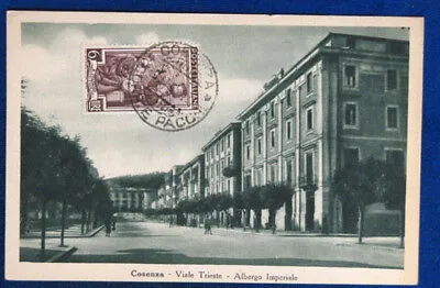 COSENZA Viale Trieste Albergo Imperiale viaggiata anni 20  f/p #1399