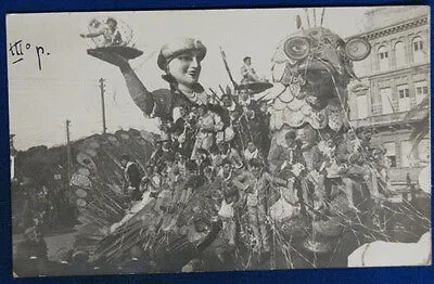 CARNEVALE DI VIAREGGIO animata viaggiata 7 Marzo 1928 cartolina lucida f/p #11589