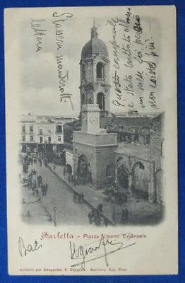 BARLETTA Piazza Vittorio Emanuele animata  viaggiata “900 f/p #17367