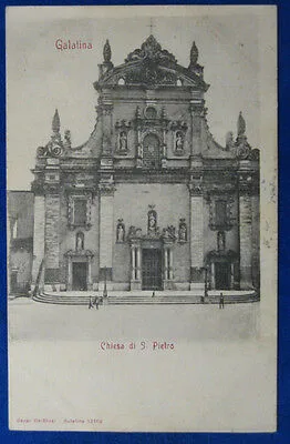 GALATINA Chiesa di San Pietro animata viaggiata “900 f/p #20668