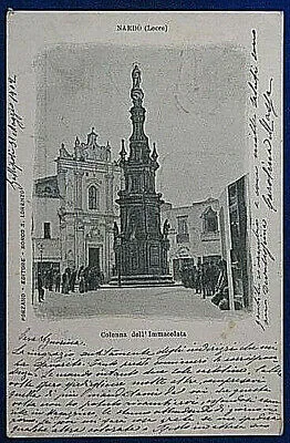 NARDO’ Colonna dell’Immacolata animatissima viaggiata 1909 f/p #362