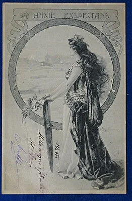 ANXIE EXSPECTANS ill. Beltrame Spedizione Polare viaggiata 1900 f/p #11532