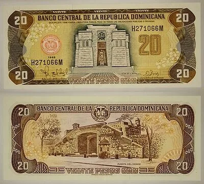 REPUBBLICA DOMINICANA 20 Pesos 1998 FDS pick#154b #B783