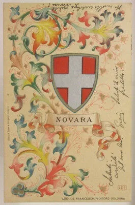ILLUSTRATA NOVARA STEMMA ARALDICO f/p VIAGGIATA 1902 #14623