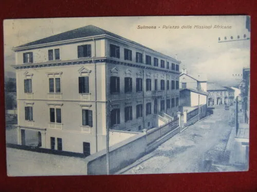 Sulmona Palazzo delle Missioni Africane anni 30 viaggiata #12419